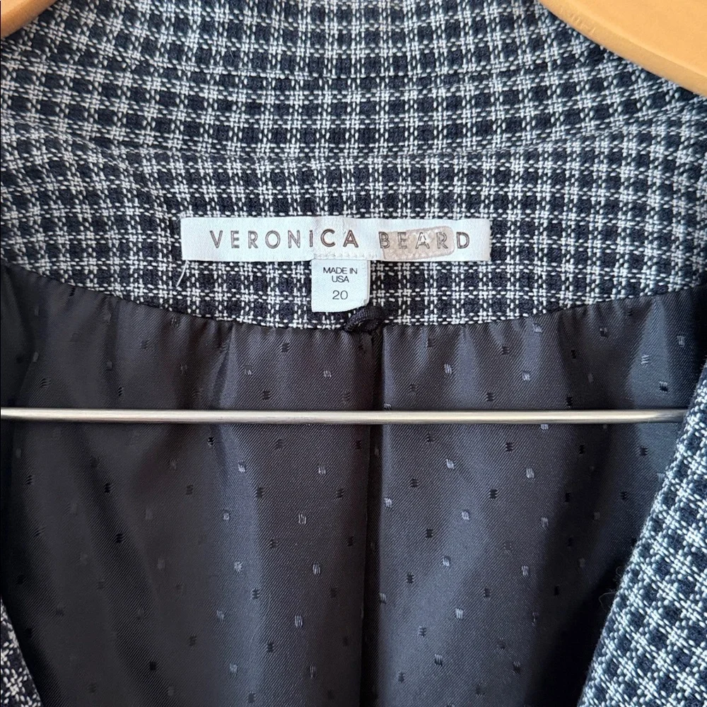 Veronica Beard Schoolboy Jacket Blazer in Houndstooth Size 20 - Picture 4 of 5